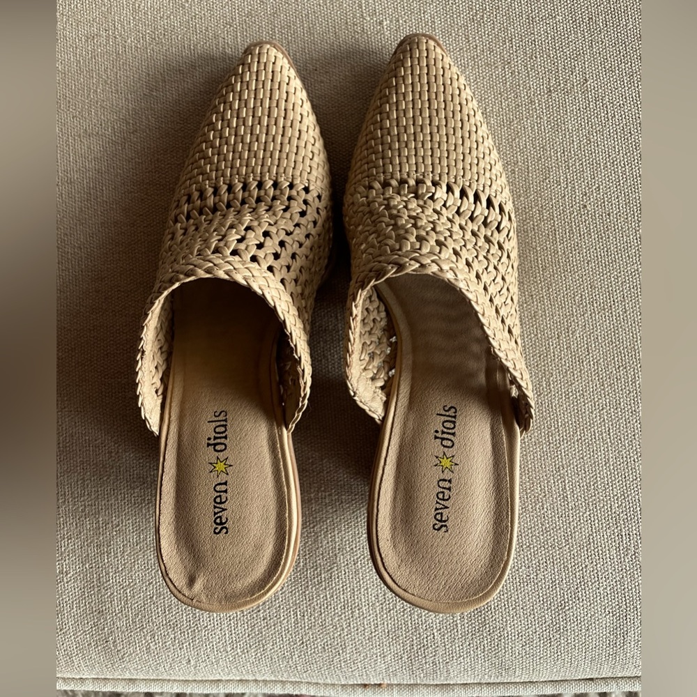 Comfy slip on seven dials 2 inch heel.